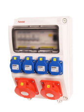 Zásuvková skříň ZSF40002000.0/3958 IP44 jištěná bez chrániče FAMATEL v1124-6kA