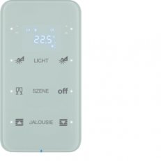 Dotykový sensor 3-násobný s termostatem R.1 sklo, bílá BERKER 75643160