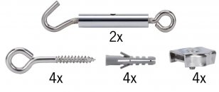 Lankový systém Light&Easy montážní upínací set neizolovaný chrom 178.03 17803