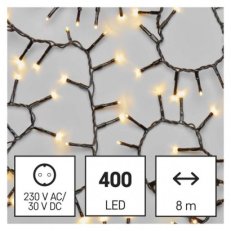 LED vánoční řetěz ježek, 8 m, venkovní i vnitřní, teplá bílá, časovač