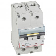DX3 JISTIČ, 2 PÓLOVÝ, CHAR. D,80A 10000A/16KA LEGRAND 409458