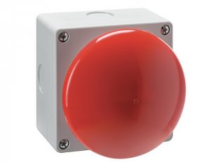 Lovato LP9S01R Nouzový spínač s návratem d90mm červený hříbek 1 vyp kontakt