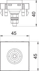 OBO PAD-ID6 RW1 Zásuvka pro vyrovnání potenciálu 45x45mm čistě bílá