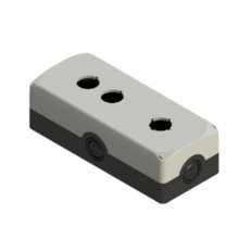 Instalační krabice, 3 otvory 22 mm, černá základna, šedý kryt PIZZATO ES34003