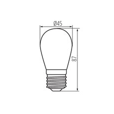 Světelný LED zdroj ST45 LED 0,5W E27-WW, KANLUX 26045