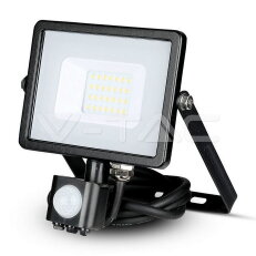 20W LED Sensor Floodlight SAMSUNG CHIP Cut-OFF Function Black Body 4000K VT-20-S