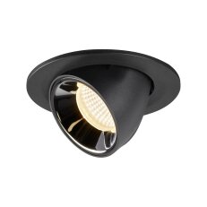 NUMINOS GIMBLE S, zápustné stropní svítidlo černé/chrom 3000 K 55° SLV 1005893