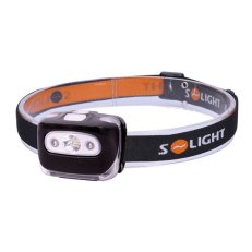 LED čelová svítilna, 3W + červené světlo, 3x AAA SOLIGHT WH27