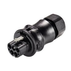 vidlice na kabel gesis RST, 4-pól, průchodka 6-10mm, šroubové svorky, černá