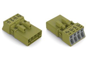 Zástrčka 4pól. Kód. B světle zelená WAGO 890-274/071-000