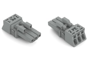 Zdířka 3pól. Kód. B šedá WAGO 890-243/062-000