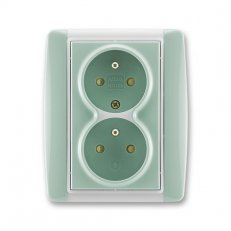 ABB Element 5512E-C02359 22 Zásuvka dvojnásobná chráněná s clonkami