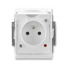 ABB Element,Time Zásuvka jednonás.s clon.,sVíčkem,s ochraným před přepětím,IP44