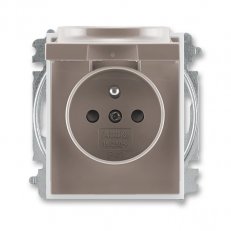 Zásuvka s clonk. a víčkem bezšroubová 5519E-A02397 26 lungo/mléčná bílá Time ABB