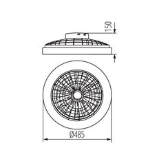 Svítidlo s ventilátorem PLAVE LED CCT, KANLUX 38033