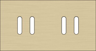 2násobný čelní panel, vodorovný, NIKO Rocker alu GOLD BRUSHED 227-56802
