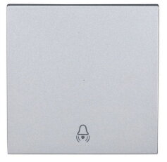 Kryt spínačů a ovladačů, symbol zvonek, stříbrný SCHRACK EV122003--