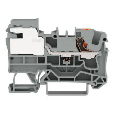1vodičová svorka pro vyrovnání potenciálů, 6 mm2, Push-in CAGE CLAMP, Šedá