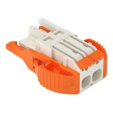1vodičová pružinová svorkovnice, Páčka, Push-in CAGE CLAMP, Světle šedá