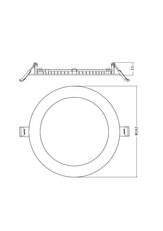 DOWNLIGHT SLIM ALU D150 V 13W MS 840 WT LEDVANCE 4099854441790