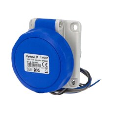 Zásuvka vestavná 23M237 IP66-67/230V/16A/3P 6h, šikmá 10°, mikrospínač SpeedPRO