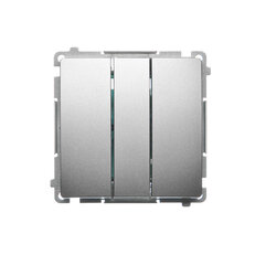 Trojité tlačítko s orientačním LED podsvětlením 10AX, 250V~, Satén BMP31L.01/29