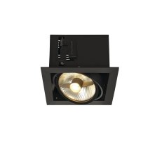 KADUX 1 vestavné svítidlo jedna žárovka QPAR111 hranaté černé matné max. 75 W