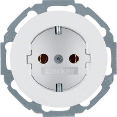 Zásuvka, SCHUKO, 16 A, 250V, šroubovací svorky, Serie R.classic, bílá, lesk