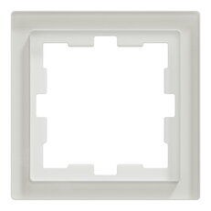 Rámeček Merten D-Life sklo jednonásobný, Crystal white, Sklo MEG4010-6520