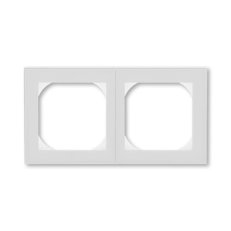 LEVIT Dvojrámeček s otvorem 55x55 šedá/bílá ABB 3901H-A05520 16