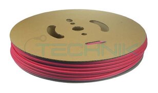 Smršťovací trubice 2:1 tenkostěnná 38/19mm(1 1/2'') rudá(role) PBF 38/19 rudá R