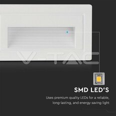 3W LED Step Light White Body 3000K VT-1130, V-TAC SKU10378