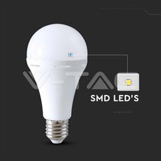 LED Bulb 12W E27 A80 Plastic Emergency Lamp 4000K VT-51012,, V-TAC SKU7794