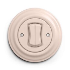 Dvojitý schodišťový vypínač GREENLUX KLIKLAP R/V2/66 Old pink, řazení 6+6