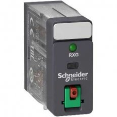 Schneider RXG22E7 Relé Zelio RXG, 2 C/O , 5 A, 48 V AC, testovací tlačítko a LED