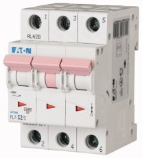 Jistič PL7-D2/3, char D, 3-pólový, 10kA, 2A EATON 263416