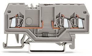 Svorka pro moduly 3vodič. s diodou 1N4007 šedá 1,5mm2 Wago 279-673/281-411