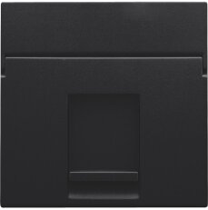 Středový kryt datazásuvky 1xRJ-BLACK COATED NIKO 161-65100