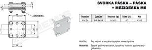 Svorka páska-páska s mezideskou M6 SR 2a+1 (FeZn) TREMIS V109