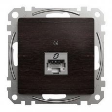 Sedna D/E Datová zásuvka 1xRJ45 kat. 6A STP, Wenge SCHNEIDER SDD181466S