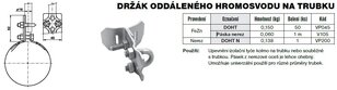 Držák oddáleného hromosvodu na trubku DOHT (FeZn) TREMIS VP045