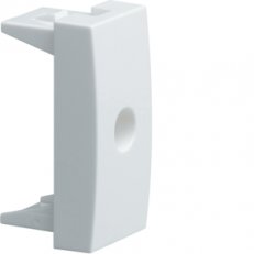 Hager WS687 Záslepka 45x22,5mm s otvorem pro kabel prům. 8 mm, bílá