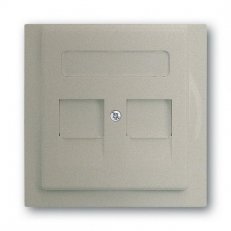 ABB 1753-0-8691 Kryt zásuvky komunikační, s krycími clonkami (pro 2 zásuvky)