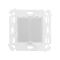 Spínač/tlačítko, dvojité, univerzální, 230V, 2x6A KONTAKT SIMON ST2M