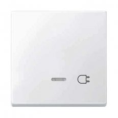 Schneider MTN437219 Kryt spínače s průzorem a symbolem 'zástrčka', S-Design, polar