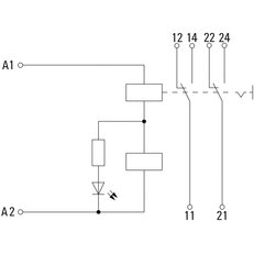 Reléový modul DRIKIT 24VAC 2CO LD/PB WEIDMÜLLER 2476920000