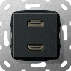 HDMI 2n. krátký kabel vložka černá m GIRA 567210