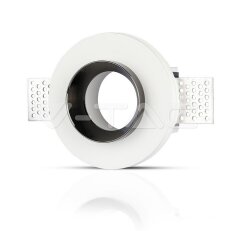 GU10 Fitting Gypsum White Recessed Light With Black Metal Round, VT-866 SKU3145