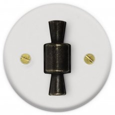 Retro DSR 00-01103-0000 Kryt bílý + Klička OBZ patina Obzor 115559