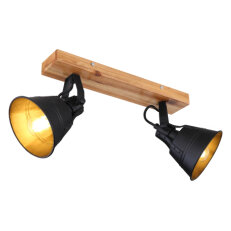 Nástěnné svítidlo GÜNTHER hnědá 2xE27, max. 60W 230V GLOBO 15466S-2